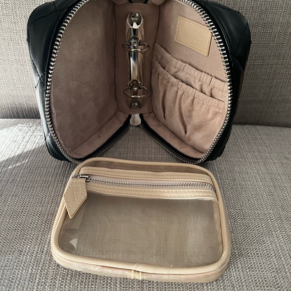 Brand New in box Trish McEvoy Black Quilted Make-Up Bag Planner - Picture 6 of 12